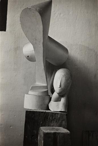FLORENCE HOMOLKA (1911-1962) Portrait of Brâncusi * Corner of Brâncusis studio * Inside Brâncusis studio.